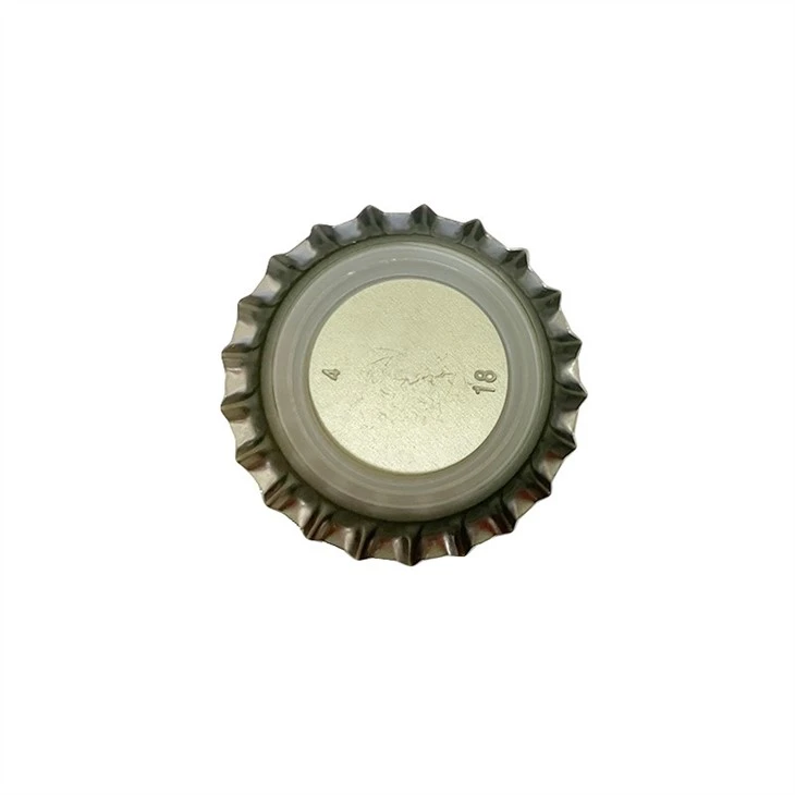 liner side of metal cap for glass bottle